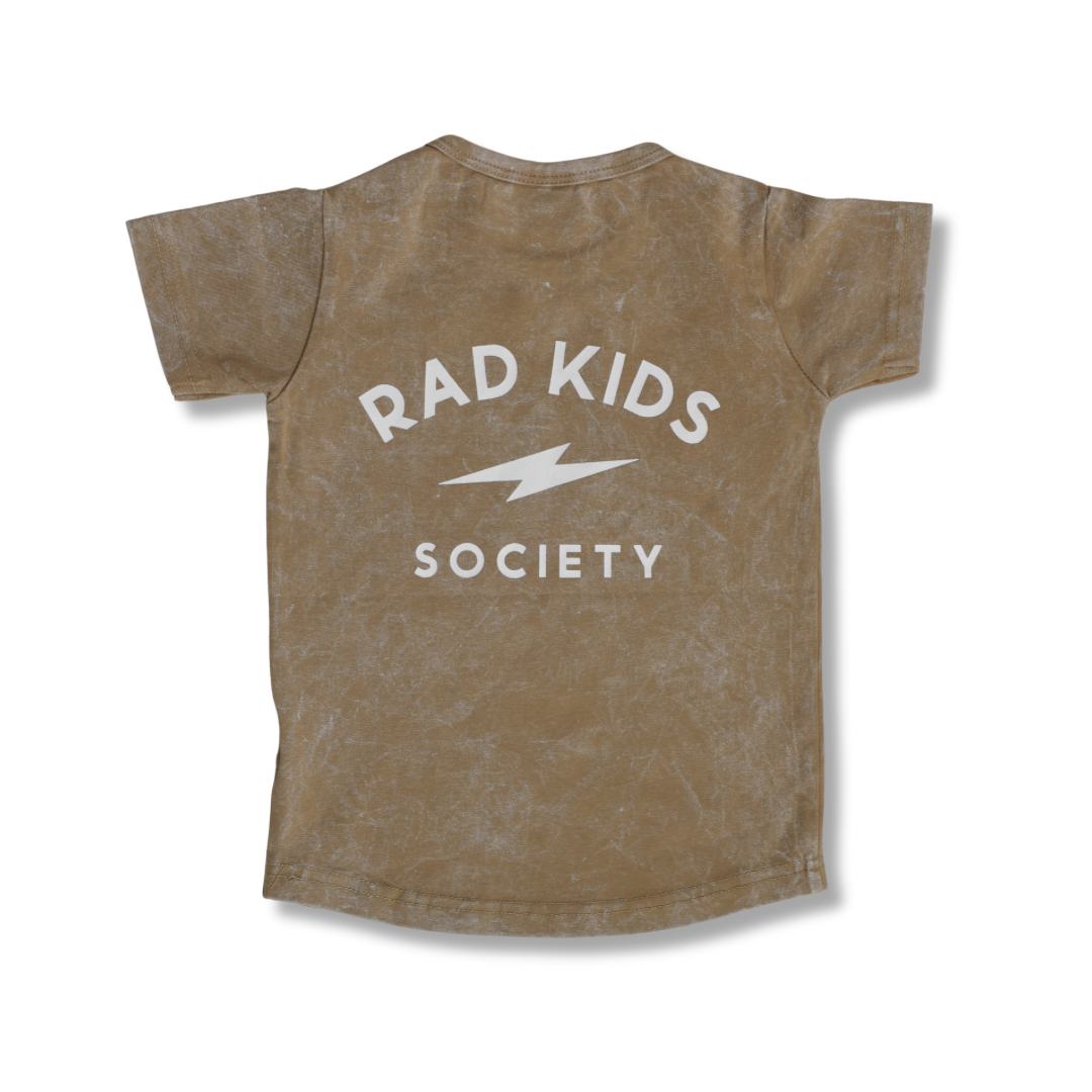 RAD KIDS SOCIETY TEE // TAN
