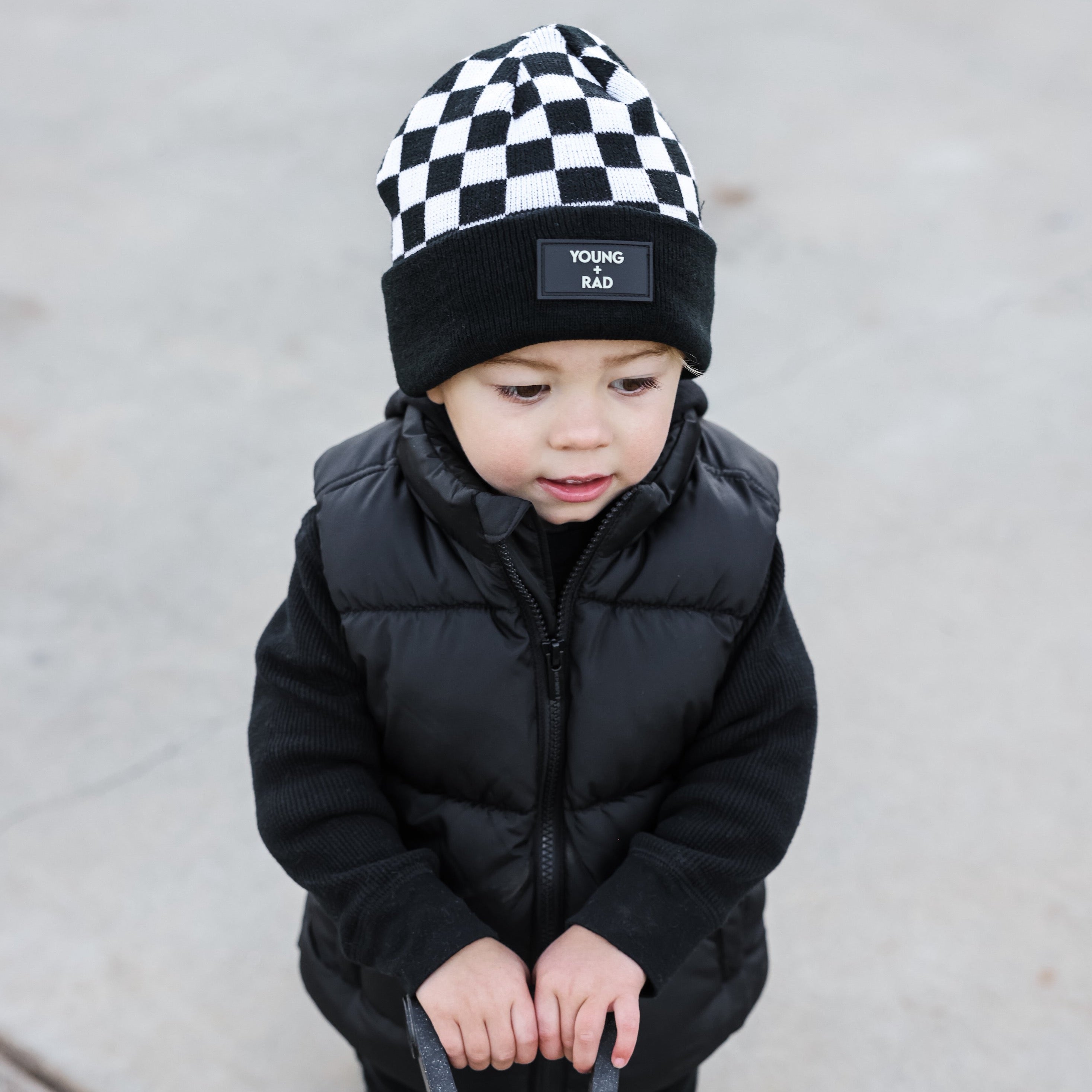 CHECKERED BEANIE