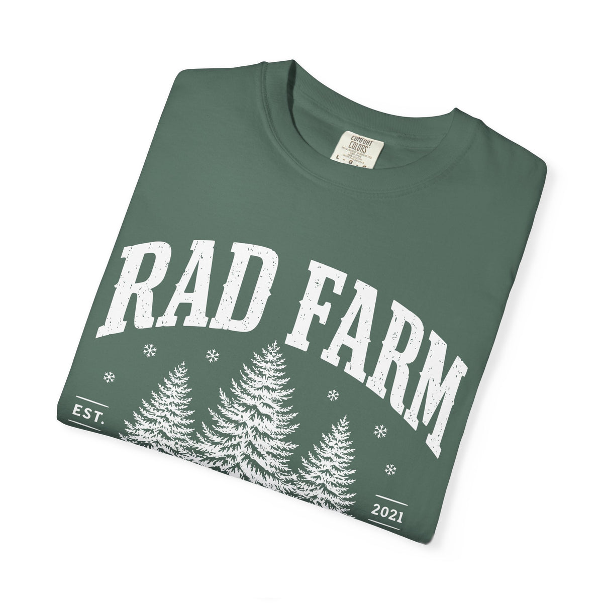 Sprice Green Rad Farm Christmas Trees Adult T-Shirt