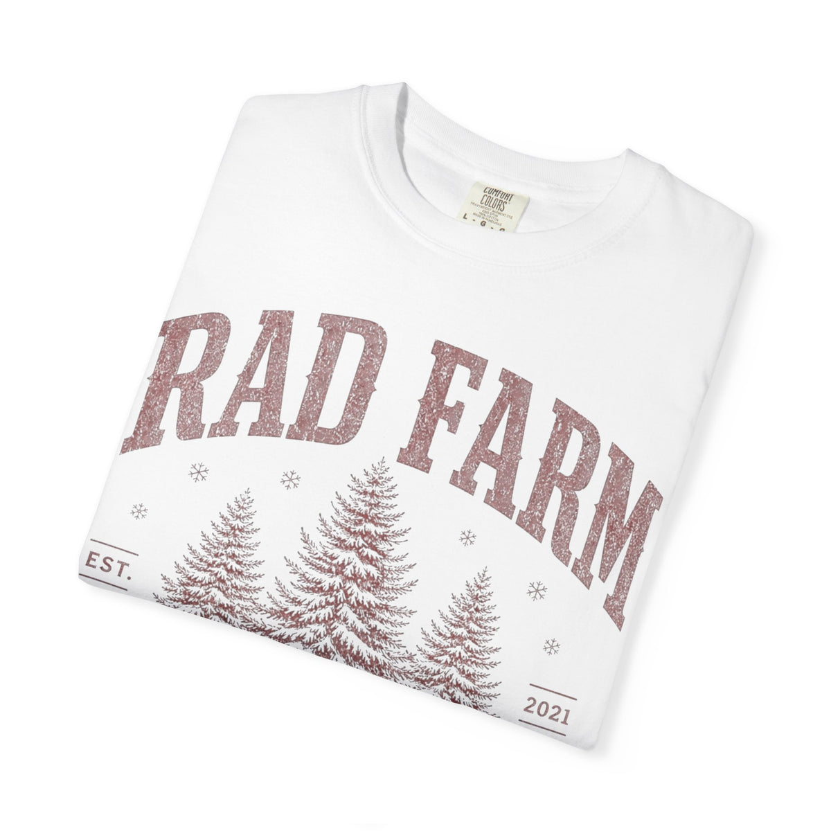 Rad Farm Christmas Trees Adult T-Shirt