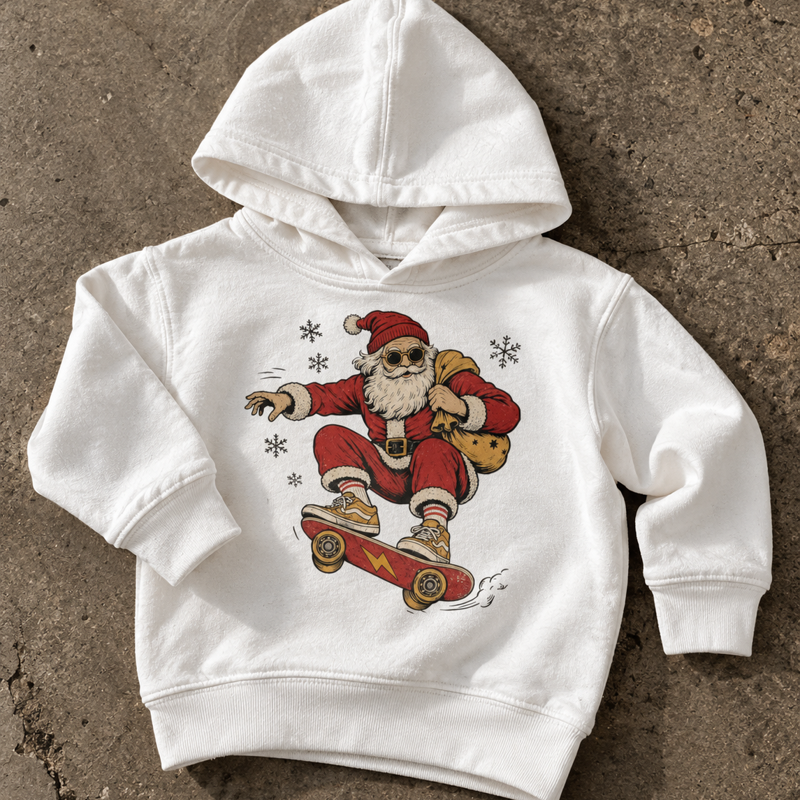Santa Shreds Toddler Pullover Fleece Hoodie