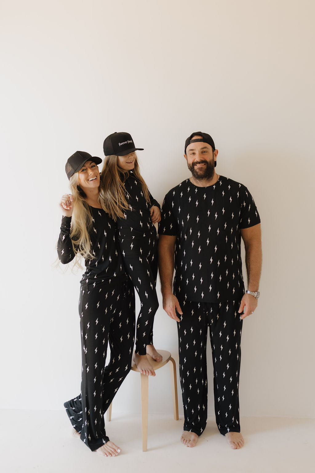 Bamboo Two Piece Pajamas | Midnight Lightning Bolt