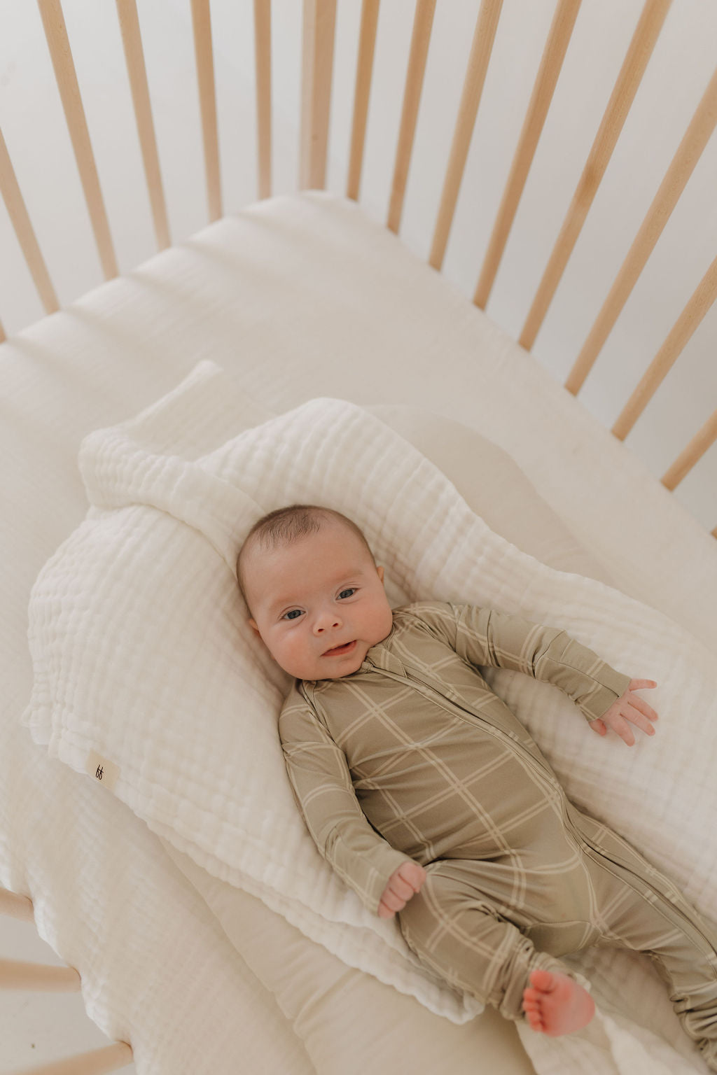 Bamboo Zip Pajamas | Linen Grid