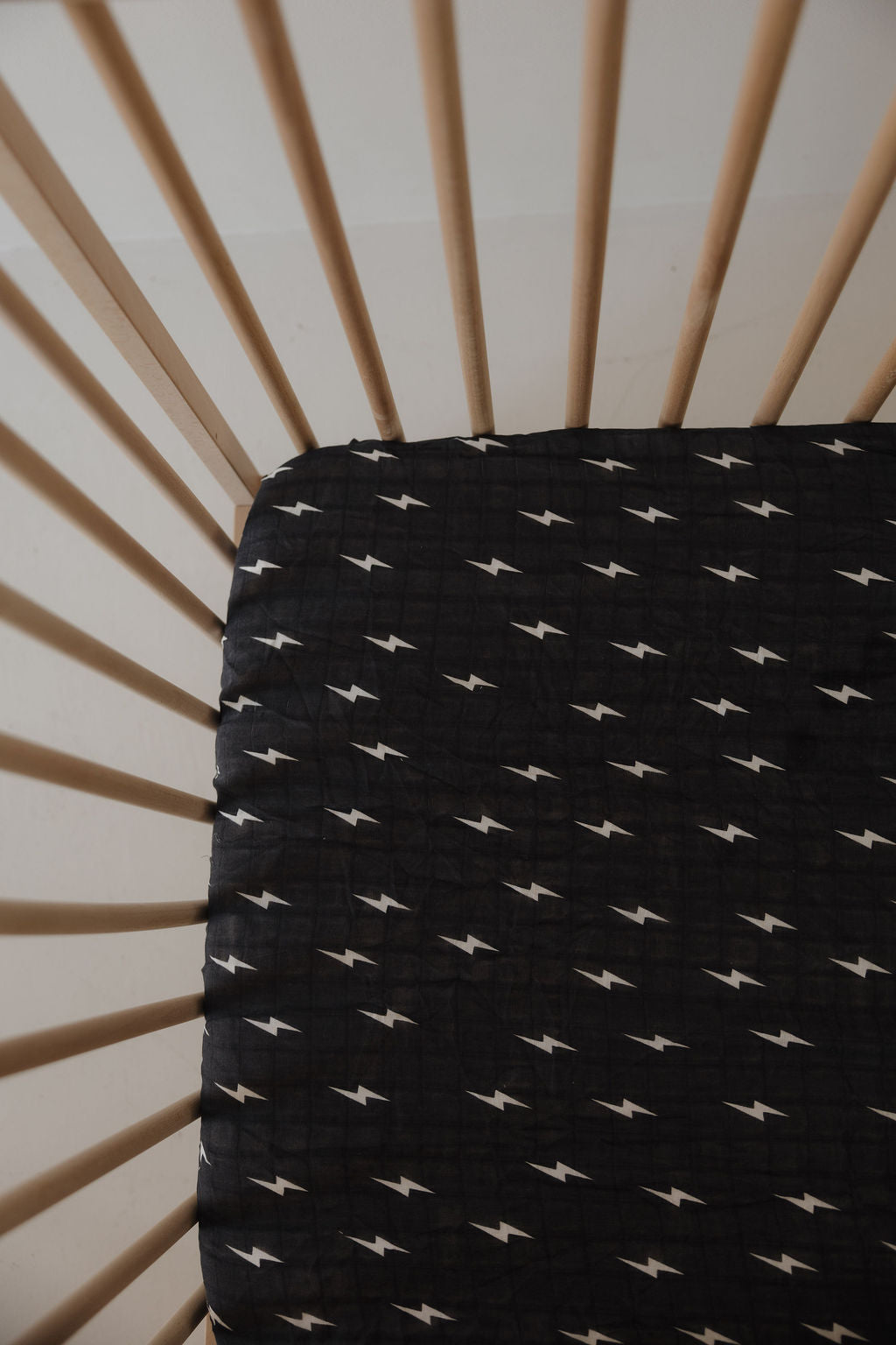 Muslin Crib Sheet | Midnight Bolt