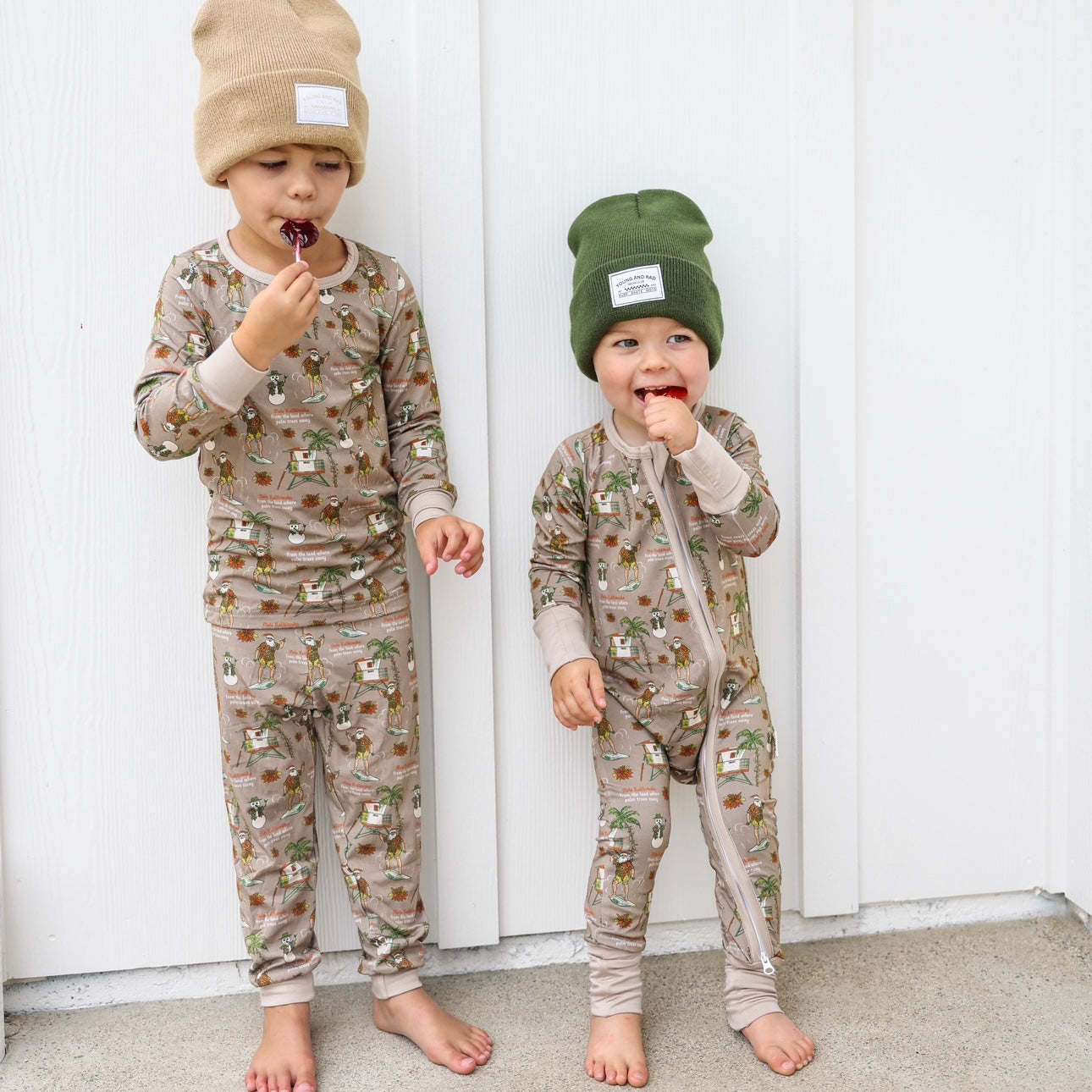 Surfing Santa Christmas 2-Piece Bamboo Jammies (PRE-ORDER)