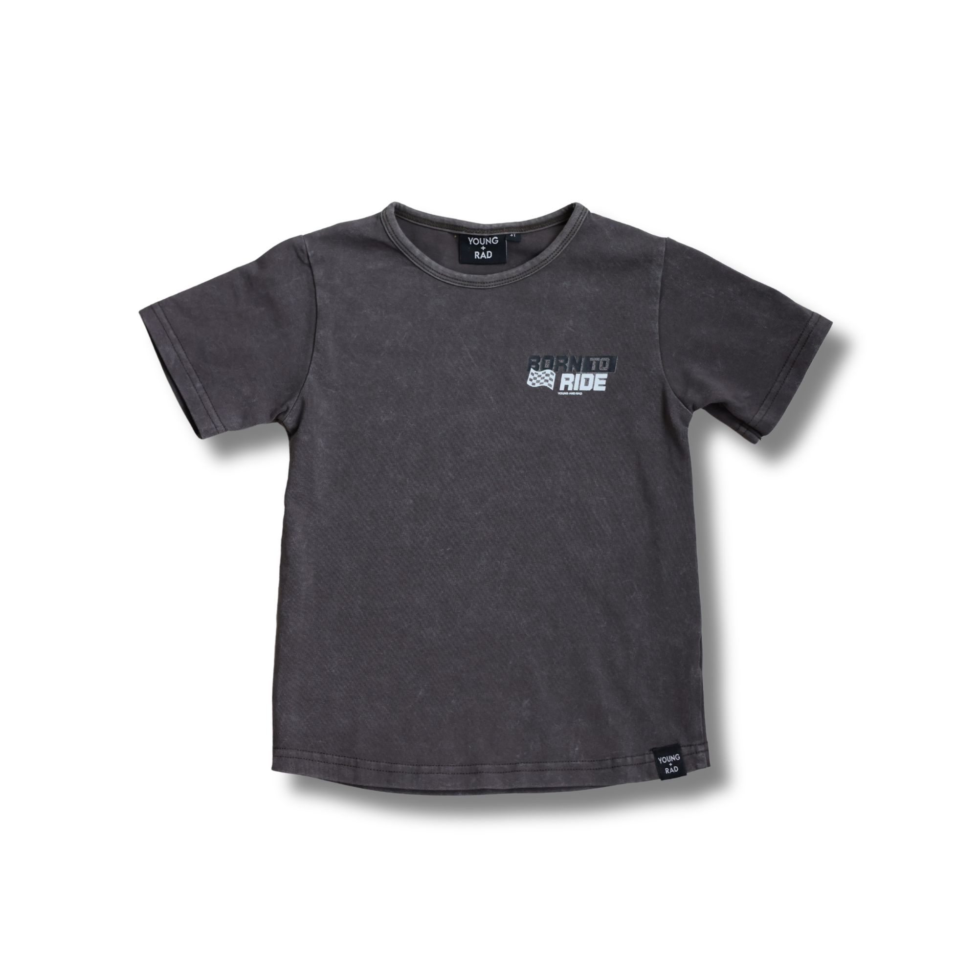 BORN TO RIDE TEE // GREY