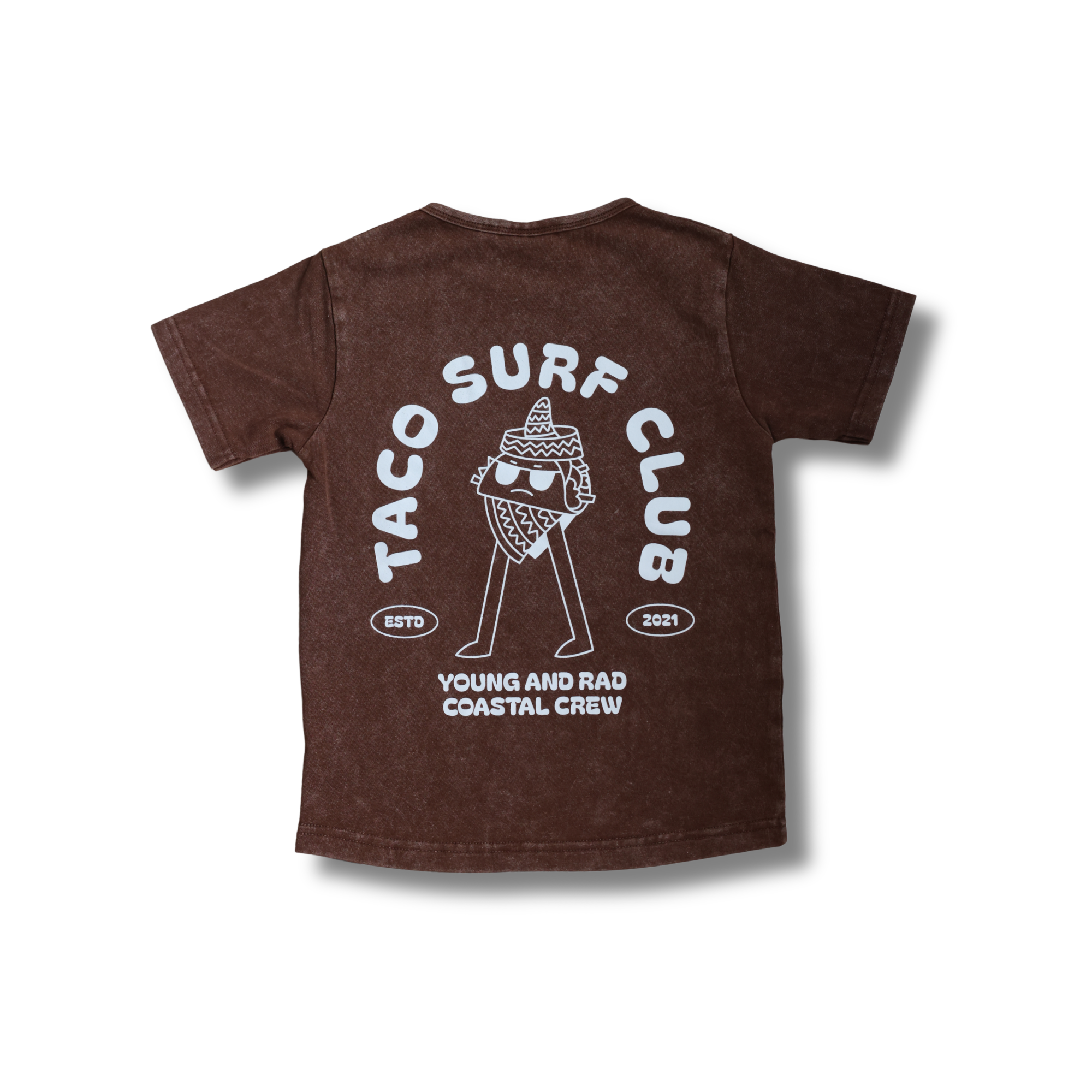 TACO SURF CLUB TEE // DARK BROWN