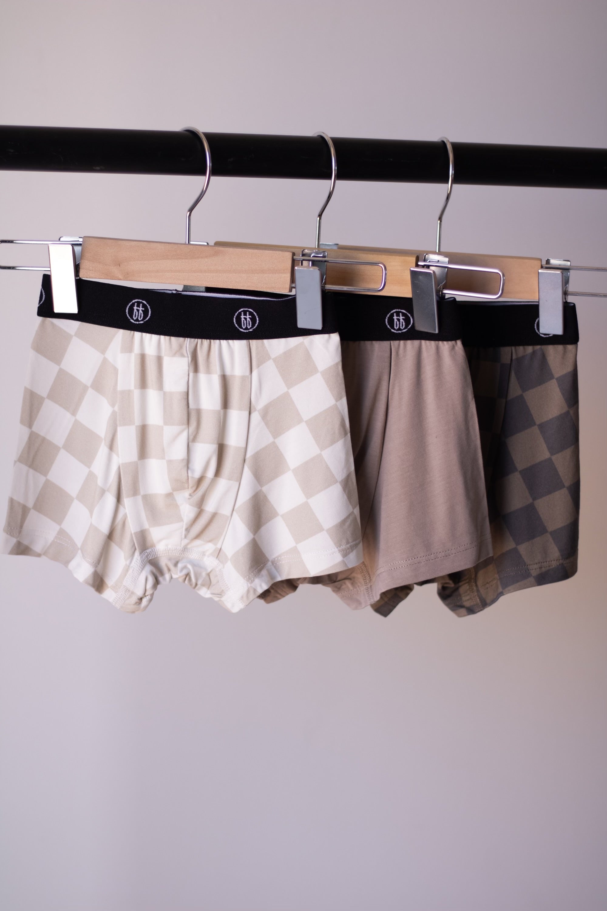 Bamboo Boxers (3 Pack) | Checkerboard & Faded Brown Checkerboard