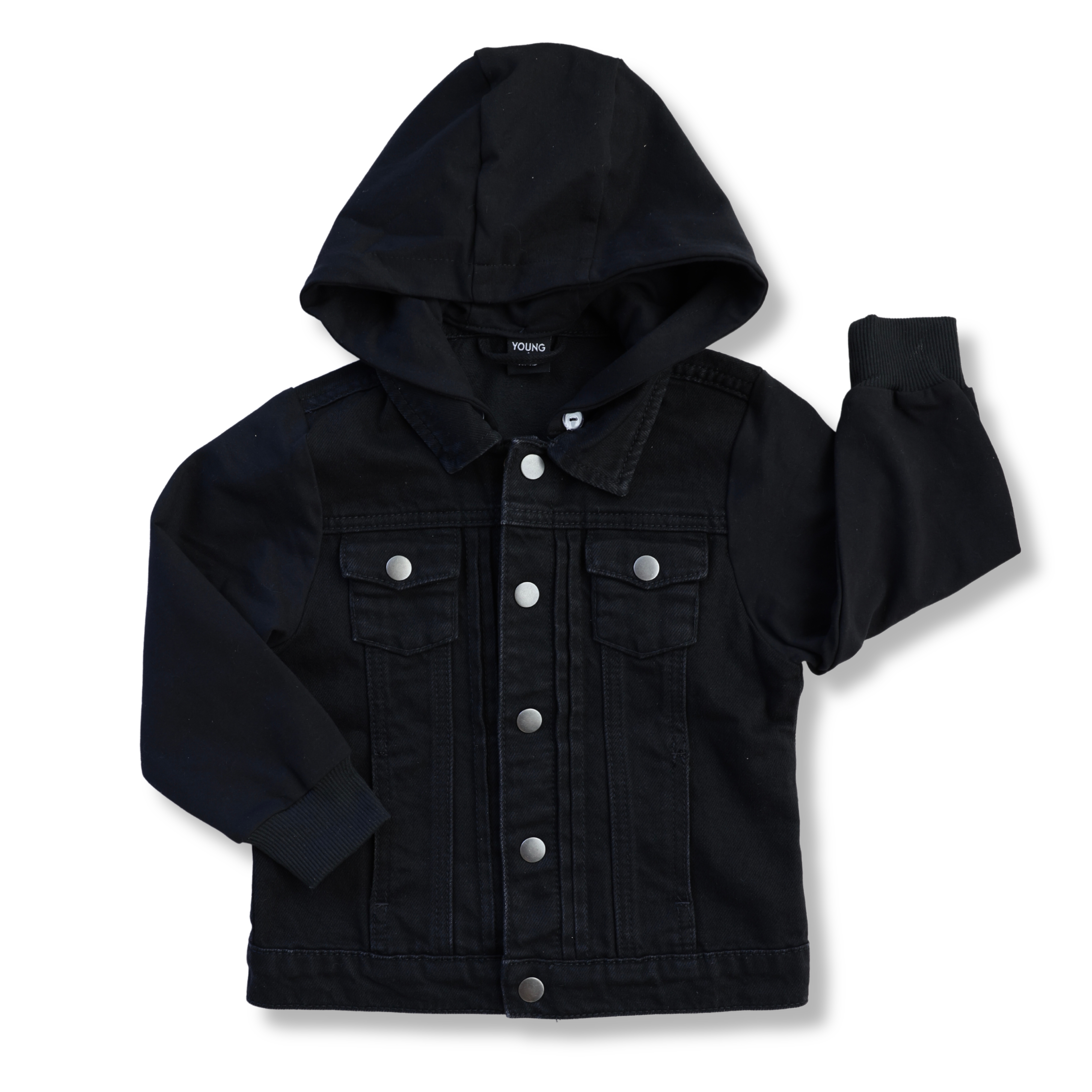 Black Hooded Jacket (Size Up)
