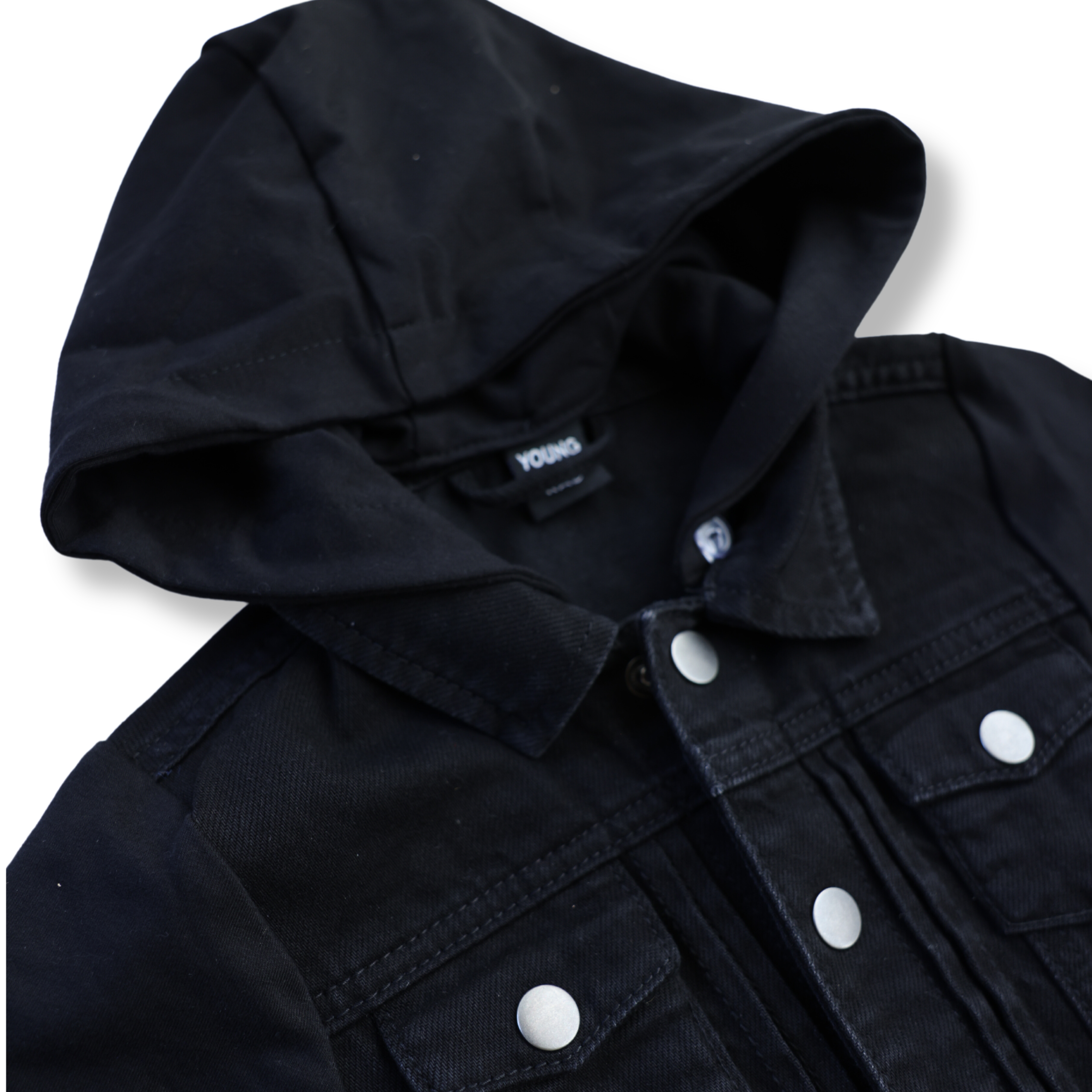Black Hooded Jacket (Size Up)