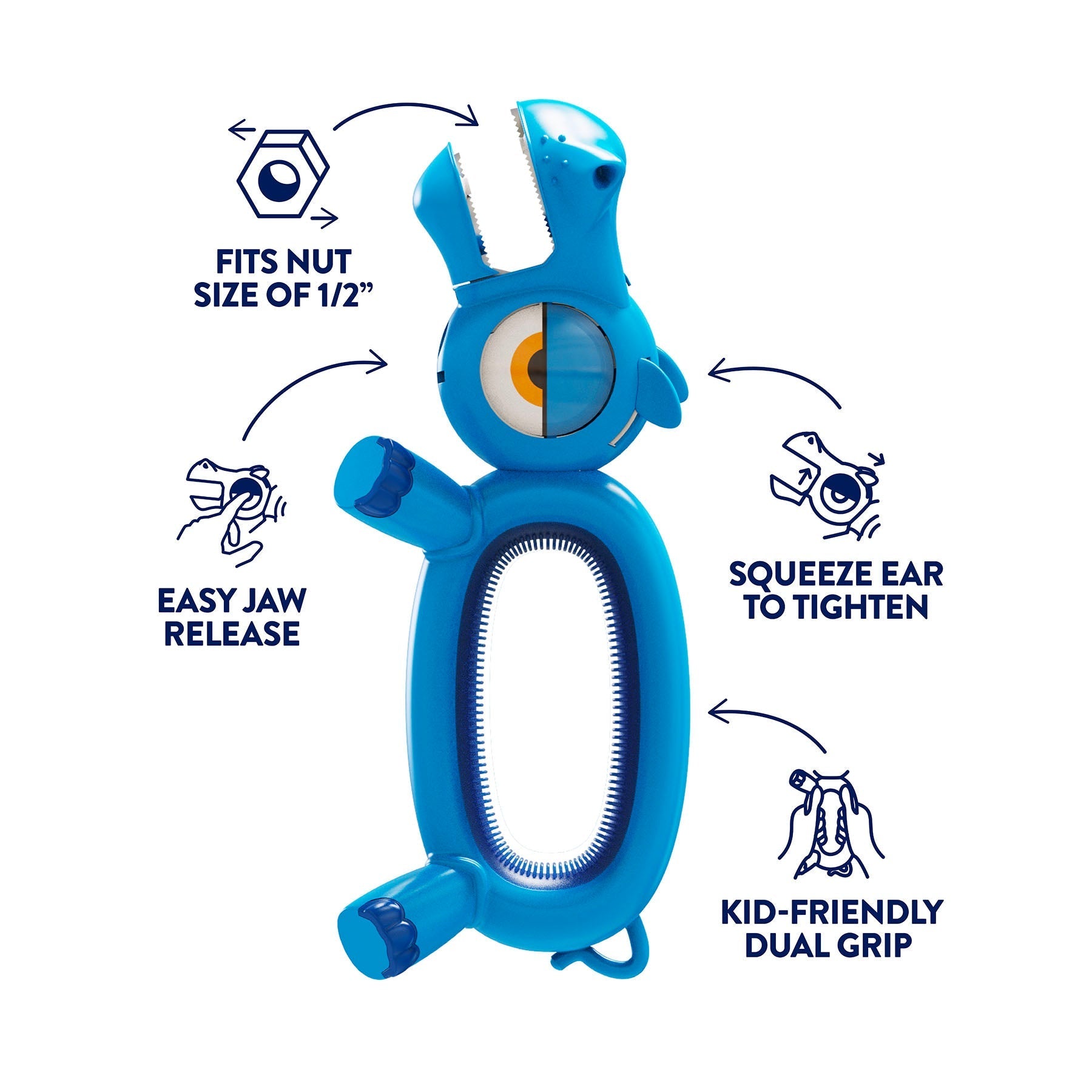 Kids Blue Hippo Wrench | Bolt