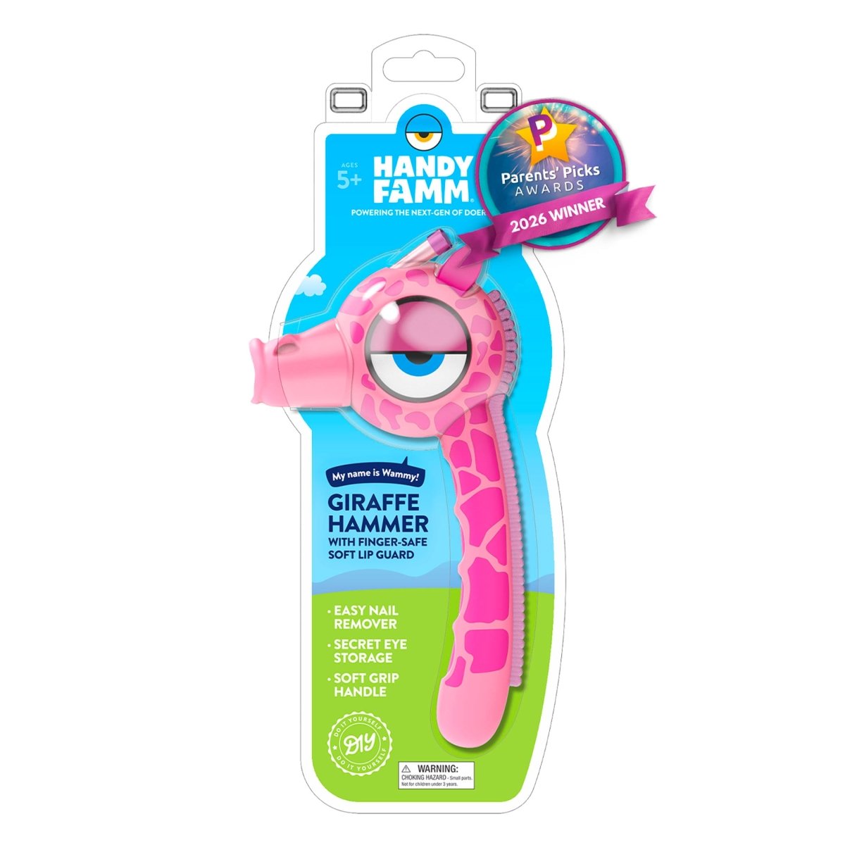Kids Pink Giraffe Hammer | Wammy